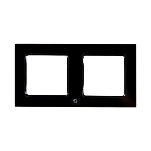 Shelly Frame for Wall Switch Black x2 - Shelly Europe