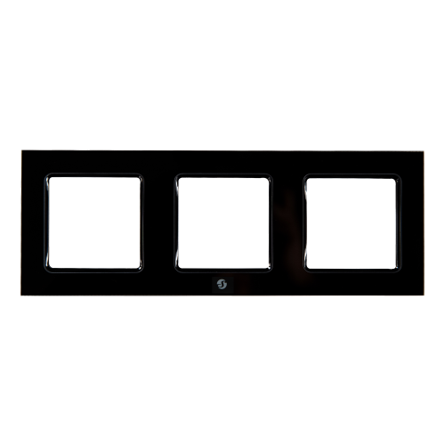 Shelly Frame for Wall Switch Black x3 - Shelly Europe