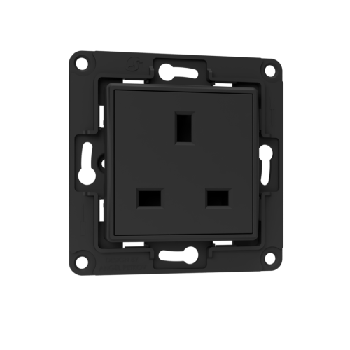 Shelly Wall Socket UK Black - Shelly Europe