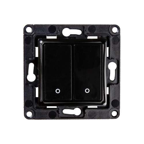 Shelly Wall Switch with 2 Buttons Black - Shelly Europe