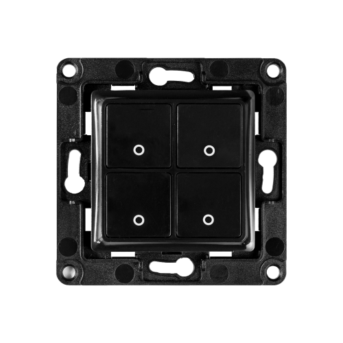 Shelly Wall Switch with 4 Buttons Black - Shelly Europe