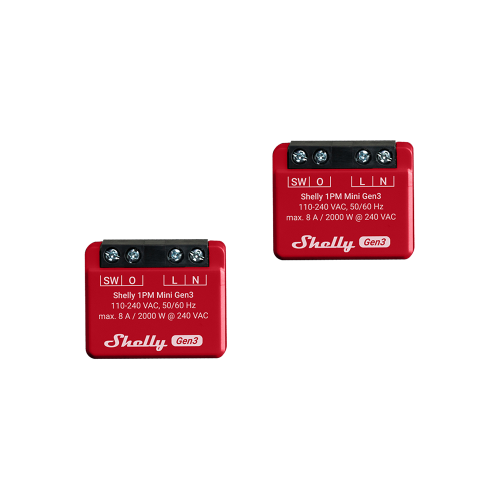 Shelly 1PM Mini Gen3 x2 - Shelly Europe