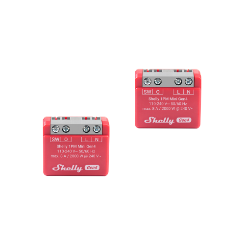 Shelly 1PM Mini Gen4 2-pack - Shelly Europe
