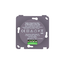 Shelly 2-Output PowerBase f Wall Display