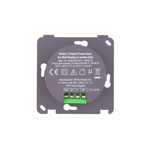 Shelly 2-Output PowerBase f Wall Display
